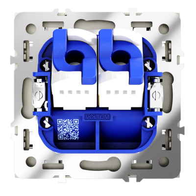 Розетка компьютерная встраиваемая voltum s70 двойная rj45+rj45 кат.6, (шелк)